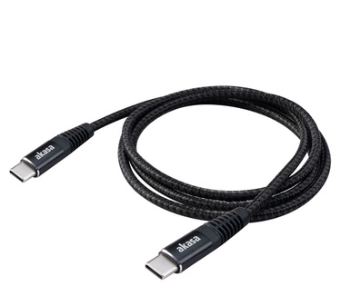 Akasa Type-C to Type-C _PD 100W charging cable Zwart