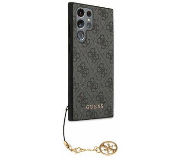 Guess 4G Charms Back Cover Samsung Galaxy S23 Ultra (S918) Grijs Grijs