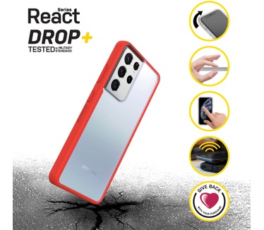 Otterbox React Series voor Samsung Galaxy S21 Ultra 5G, Power Red