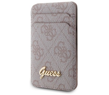 Guess 4G PU Leather Pasjes houder voor Apple MagSafe - Roze