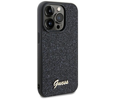 Guess Square Mirror Back Case - iPhone 14 Pro Max (6.7") - Zwart Zwart