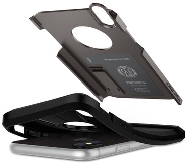 Spigen Apple iPhone X Hoesje Tough Armor Grijs
