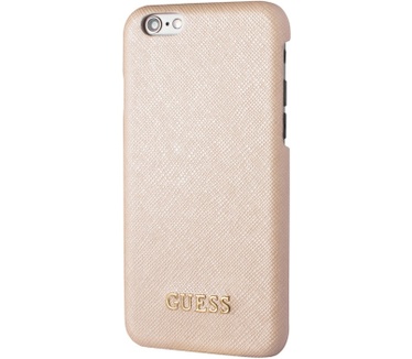 Guess Saffiano Hard Case voor Apple iPhone 6(S) 4,7" - Beige Beige