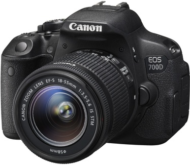 Canon EOS 700D + EF-S 18-55mm f/3.5-5.6 IS STM + EF-S 55-250mm IS Zwart