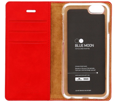 Mercury Blue Moon Wallet Case voor Apple iPhone 7 (4.7'') - Rood Rood