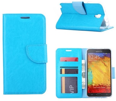 Luxe Lederen Bookcase hoesje voor de Samsung Galaxy Note 3 Neo - Blauw (Samsung Galaxy Note 3 Neo) Blauw