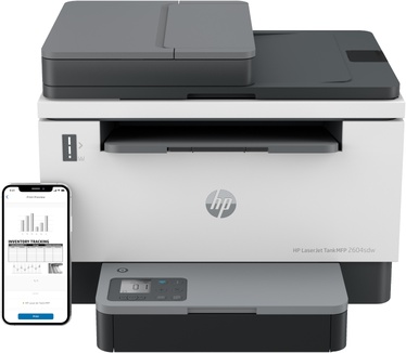 HP HP LaserJet Tank MFP 2604sdw printer, Zwart-wit, Printer voor Bedrijf, Scannen naar e-mail; Scannen naar e-mail/pdf; Scannen naar PDF; Dubbelzijdig printen; ADF voor 40 pagina's; Compact formaat; Energiezuinig; Dual-band Wi-Fi