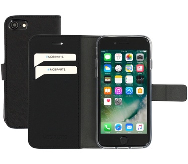 Mobiparts Saffiano Wallet Case Apple iPhone 7, iPhone 8 Black