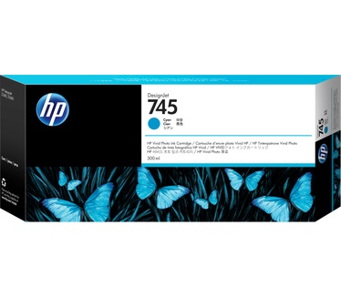 HP 745 cyaan DesignJet inktcartridge, 300 ml