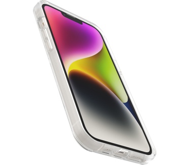 Otterbox OtterBox Symmetry+ doorzichtige hoes voor iPhone 14 Plus voor MagSafe, schokbestendig, valbestendig, dunne beschermende hoes, 3x getest volgens militaire standaard, Antimicrobieel, Clear
