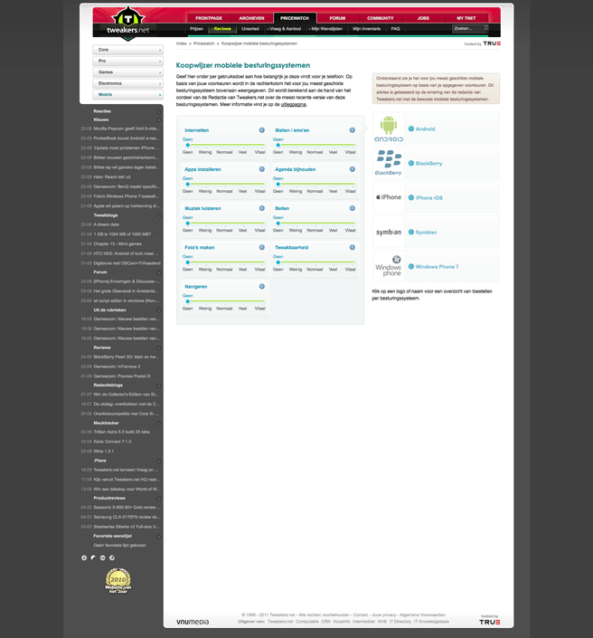 Screenshot Mobile OS Koopwijzer