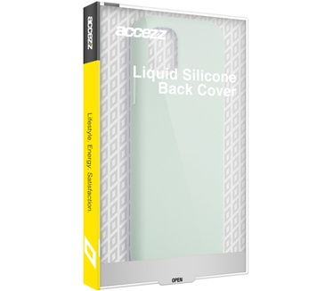 Accezz Liquid Silicone Backcover met MagSafe iPhone 15 Plus - Sky Blue