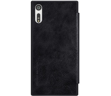Nillkin Qin Slim PU Leather Book Case voor Sony Xperia XZ - Zwart Zwart
