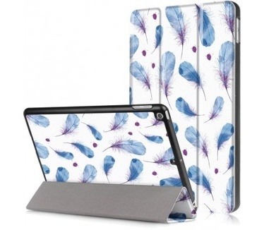 qMust Apple iPad 9.7 (2017) Smart Tri-Fold Case - Feathers