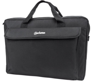 Manhattan London Laptop Bag 17.3", Top Loader, Black Zwart