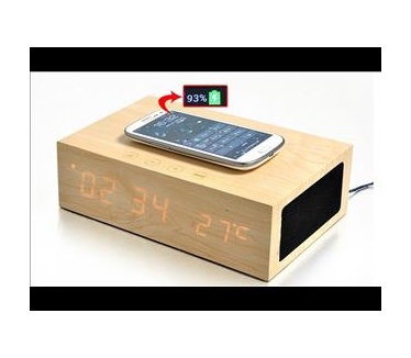 Qi-Tone Qi-Tone Alarm klok speaker met Qi-oplaadfunctie