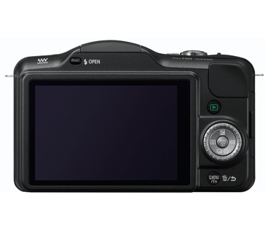 Panasonic Lumix G DMC-GF3 + 14mm pancake Zwart