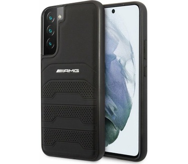 Mercedes-Benz AMG Leather Hard Cover - Samsung Galaxy S22 Plus - Zwart Zwart