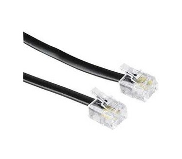 Hama Modular Male Plug US 6p4c - Modular Male Plug US 6p4c, 10 m, Black