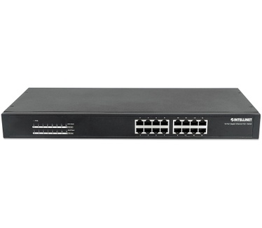 Intellinet 16-Port Gigabit Ethernet Rackmount PoE+ Switch