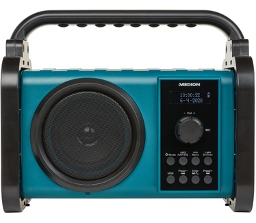 Medion DAB+ LIFE P66220 Bouwradio, Bluetooth 5.0, PLL/FM, Spatwaterdicht IP44, Robuuste behuizing, LED werklamp, 50 Watt