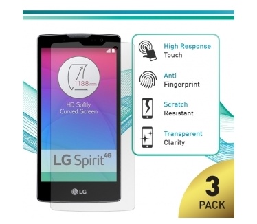 X'entrix Screen Protector LG Spirit (4G) - Crystal Clear - 3 stuks