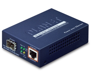 Planet GTP-805A Fiber SFP to Ethernet PoE media converter 30 Watt