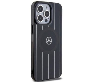 Mercedes-Benz Crossed Lines Back Case - iPhone 15 Pro Max - Zwart Zwart