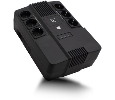 Ewent EW3945 Line Interactive UPS 600 VA - met 6 geaarde stopcontacten