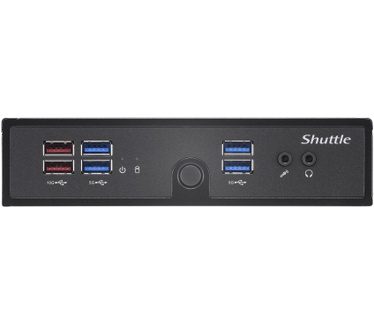 Shuttle XPC slim XPC slim Barebone DS50U7, i7-1355U, 2x LAN (1x 2.5Gbit ,1x 1Gbit), 1xCOM,1xHDMI,1xDP, 1x VGA, ventilatorloos , 24/7 permanent gebruik. Type behuizing: 1,3L maat pc, Type product: Mini PC barebone. BIOS type: UEFI AMI. Ondersteunde geheuge