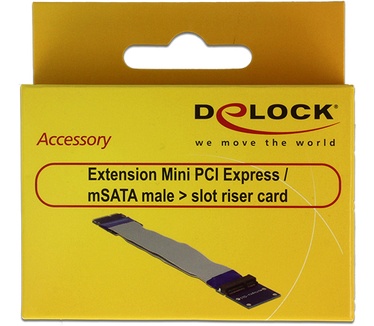 Delock 65837 Extension Mini PCI Express / mSATA male > slot riser card with flexible cable 13 cm