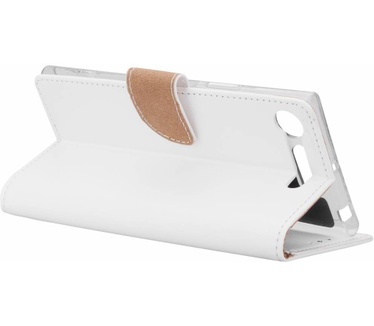Luxe Lederen Bookcase hoesje voor de Sony Xperia XZ1 - Wit (Sony Xperia XZ1) Wit