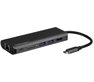 Startech.com USB-C multiport adapter SD kaartlezer Power Delivery 4K HDMI GbE 2x USB 3.0