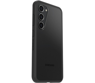 Otterbox OtterBox React-hoesje voor Galaxy S23, schokbestendig, valbestendig, ultradun, beschermende, getest volgens militaire standaard, Antimicrobieel, Black Crystal (Galaxy S23) Transparant