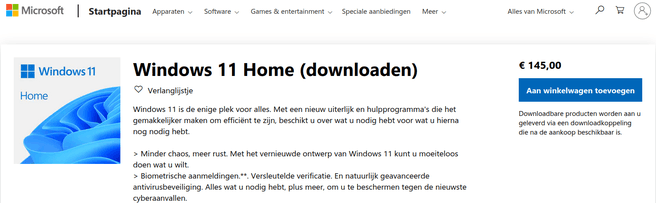 Windows 11 Home licentie