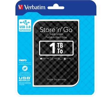 Verbatim Store 'n' Go HDD 1TB Zwart