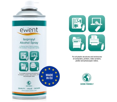 Ewent EW5611 Isopropyl Alcohol spray 400ml Reinigingskit - Transparant
