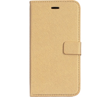 Mobiparts Saffiano Wallet Case Apple iPhone 7 Plus, iPhone 8 Plus Gold