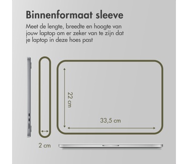 Accezz Laptop hoes 13-14 inch - Laptopsleeve - Groen