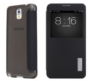Rock Galaxy Note 3 Neo Window Leather Case (ELEGANT Serie black)