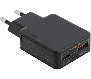 Accezz Ultra Slim GaN Charger 45W - USB-A + USB-C