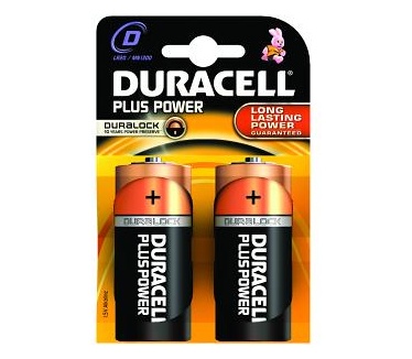Duracell Plus Power D, 2 Pack