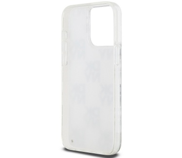 DKNY DKNY Liquid Glitter Checkered Back Case - iPhone 15 Pro Max - Wit Wit