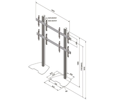 Newstar NeoMounts PRO videowall meubel NMPRO-S22