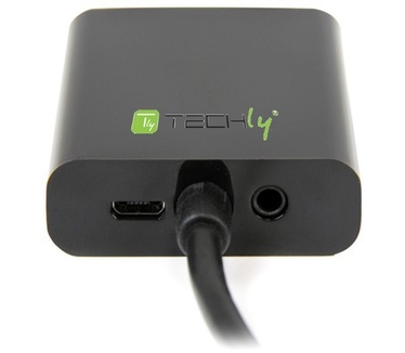 Techly Cable Adapter Converter HDMI to VGA with Micro USB and Audio IDATA HDMI-VGA2AU Zwart