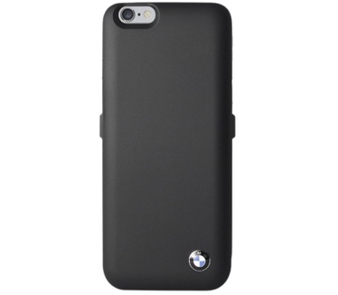 BMW Originele Rubber Finish Muster MFI Folio Powercase voor de iPhone 6 / 6S -  Zwart