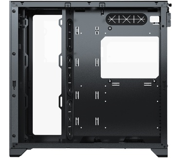Metallic Gear Neo MetallicGear Qube, Dual Tempered Glass design, Dual Chamber ATX Mid-tower, Digital-RGB lighting, Dual System support, Black