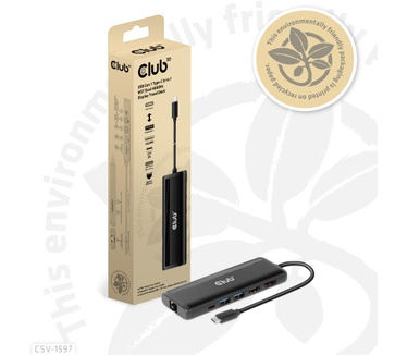 Club 3D USB Gen 1 Type-C 8-in-1 MST Dual 4K60Hz Display Travel Dock