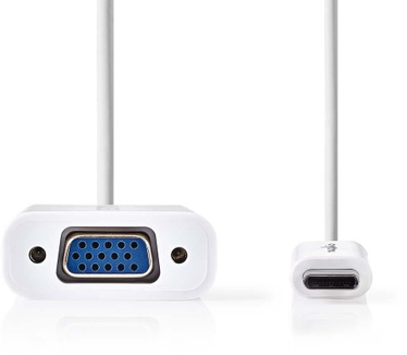 Nedis N CCGP64850WT02 - USB-Adapterkabel Stecker Type C> VGA-Buchse 0.2 m