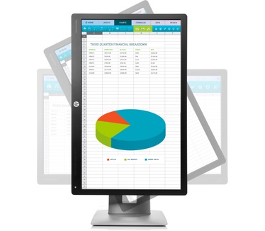 HP EliteDisplay E222 Zilver, Zwart